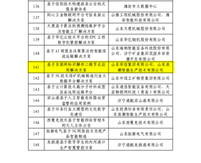荣信集团入选2024年山东省信息技术应用创新解决方案名单